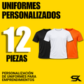 Paquete de 12 playeras dry fit personalizadas para negocios